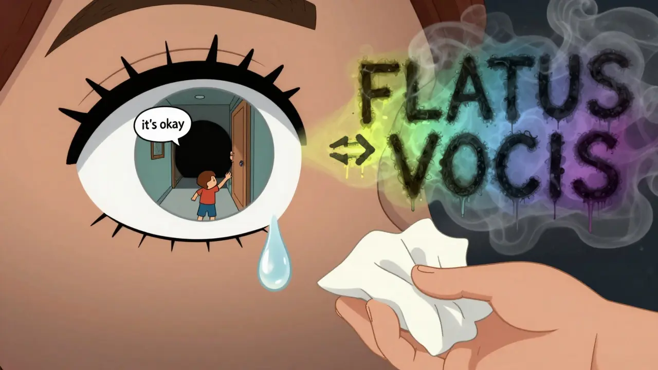 Jedna slza padá, v ní odrazy skrytých vzpomínek a slov, která nikdy nebyla řečena.