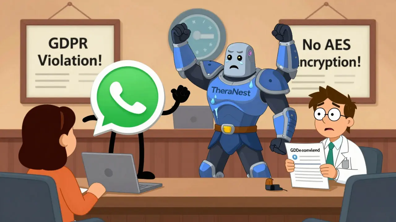 Soudní proces, kde Zoom a Google Meet jsou obžalovány za porušení ochrany dat, zatímco bezpečná terapeutická platforma vítězí.