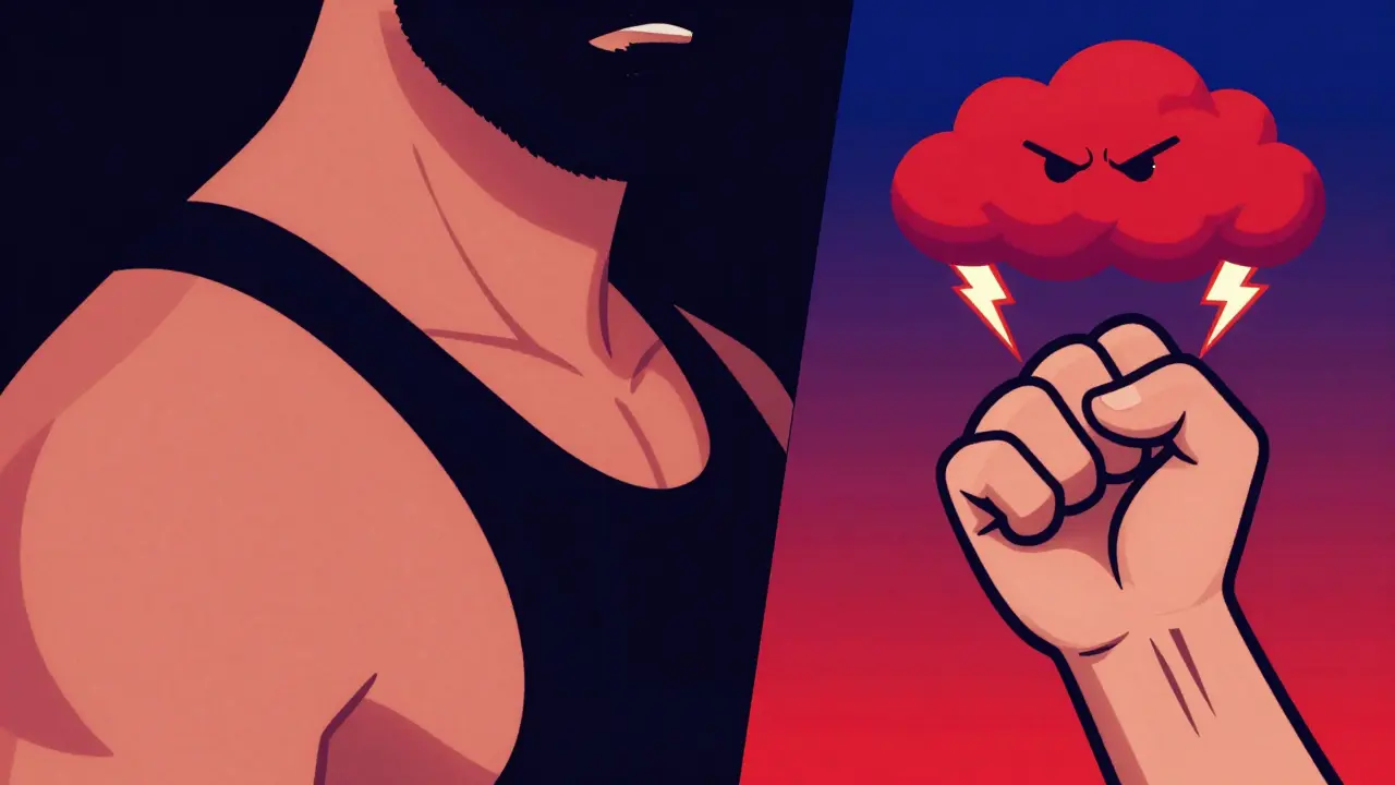 Kresba znázornující přeměnu tělesného napětí v symboly pocitů.