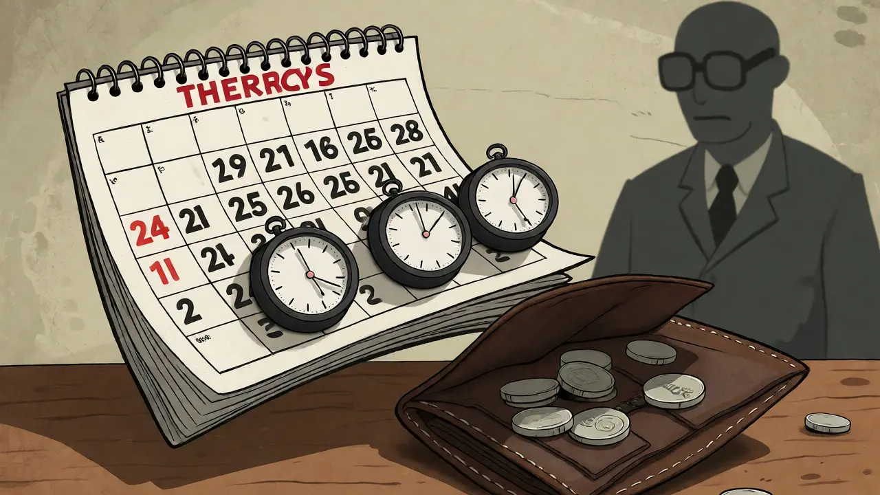 Visual metaphor for therapy costs, scheduling, and supervision logistics.